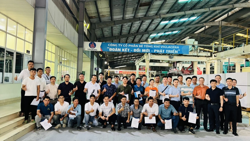 Khóa đào tạo đặc biệt tại Công ty Bê tông khí Viglacera